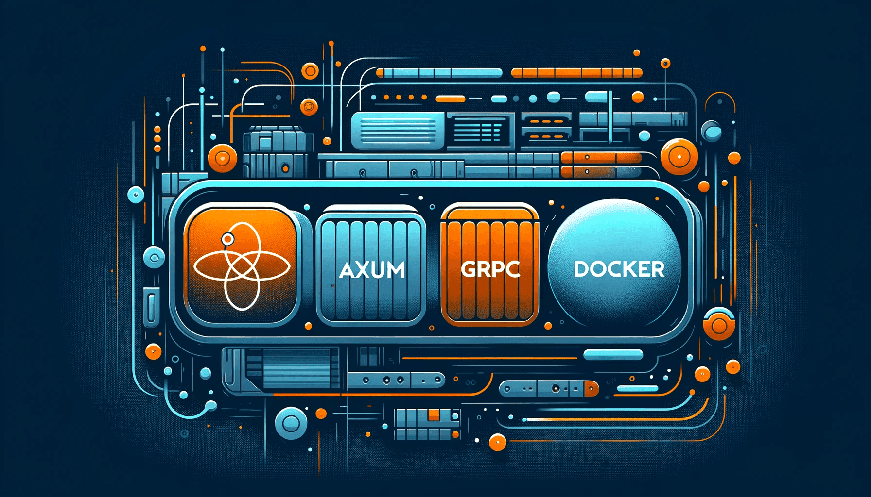 rust, axum and grpc ai generated header image